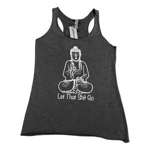 Next Level Women's Tri-Blend Racerback Tank • “Let That S**** Go” • Small • NWT